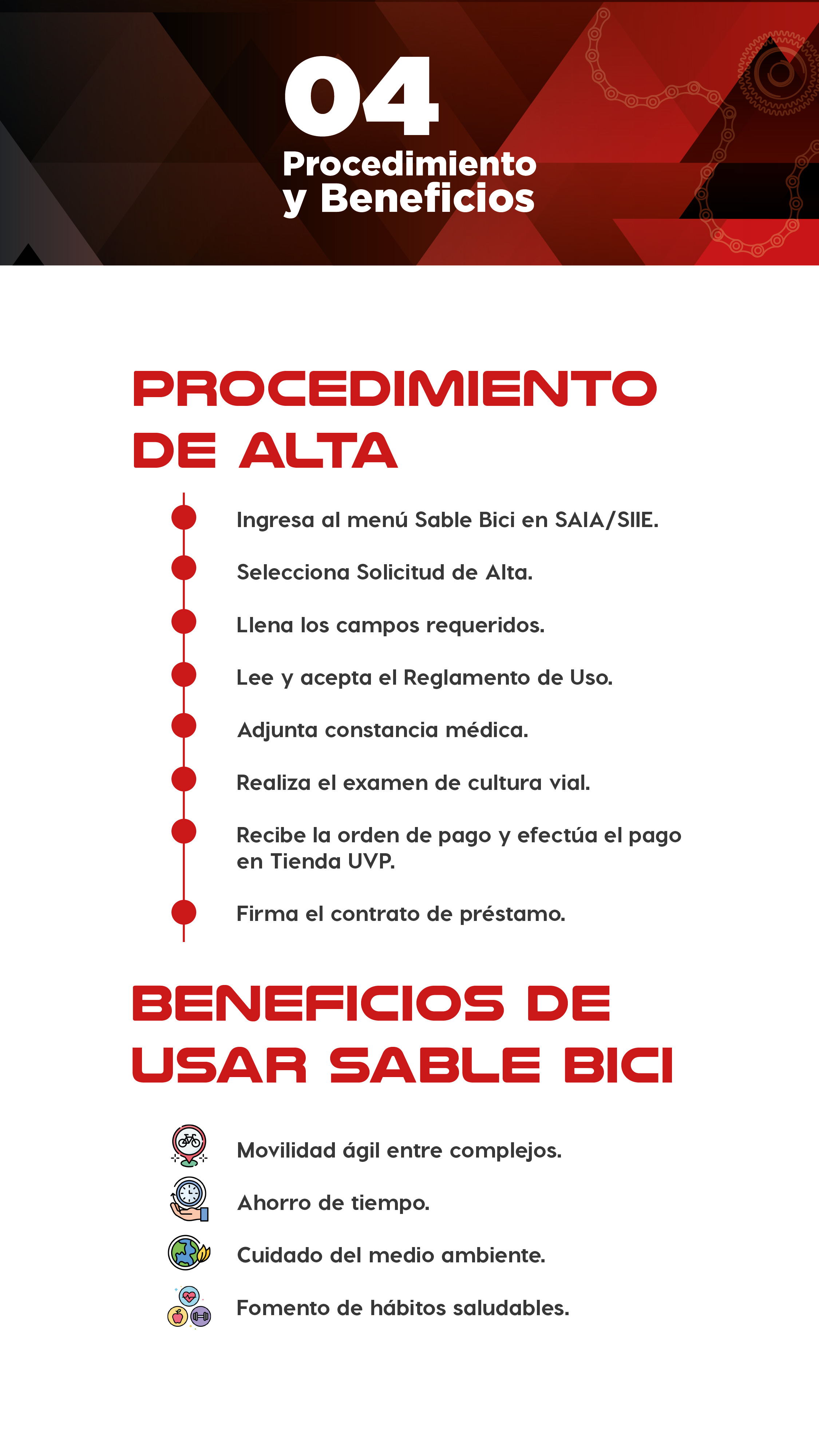 Manual sable bici movil